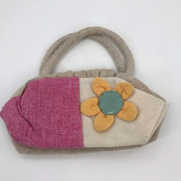 Cute Boho Burlap Purse - Picture 8 of 9